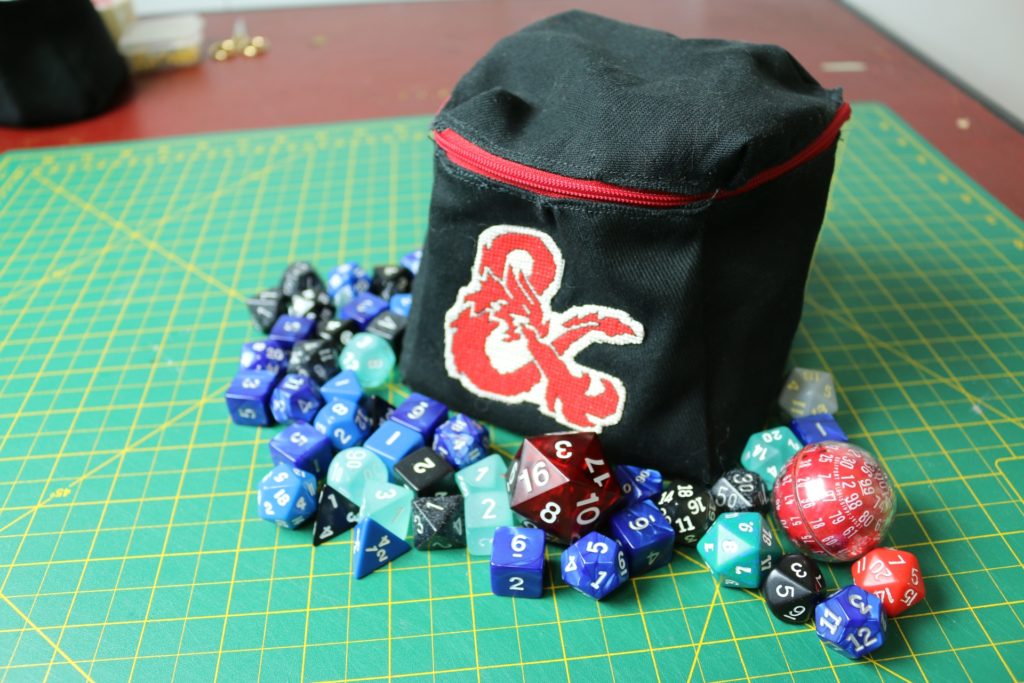 Dungeons and Dragons dice bag